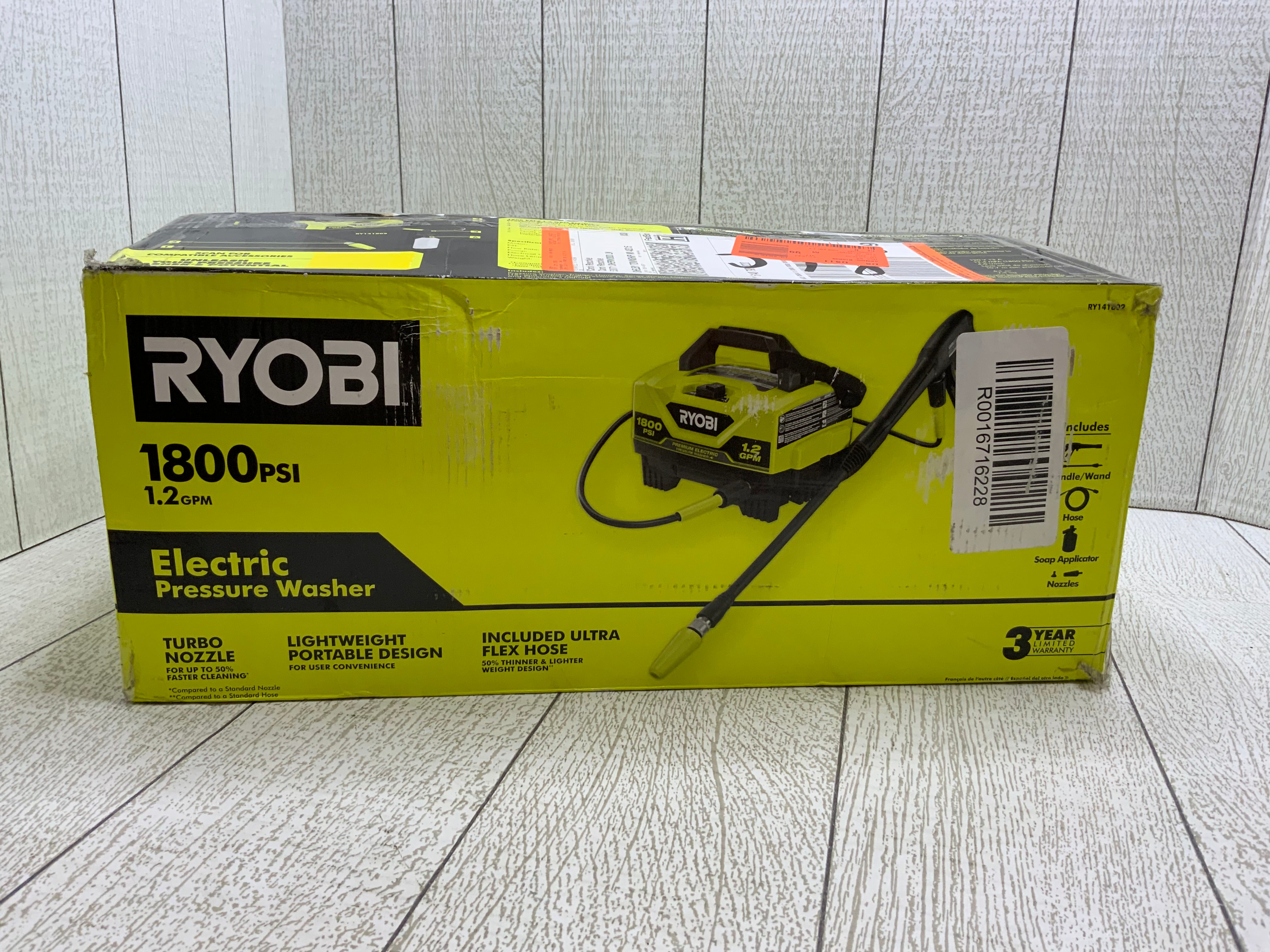 Ryobi 1800 PSI 1.2 GPM Cold Water Electric Pressure Washer (8042004054254)